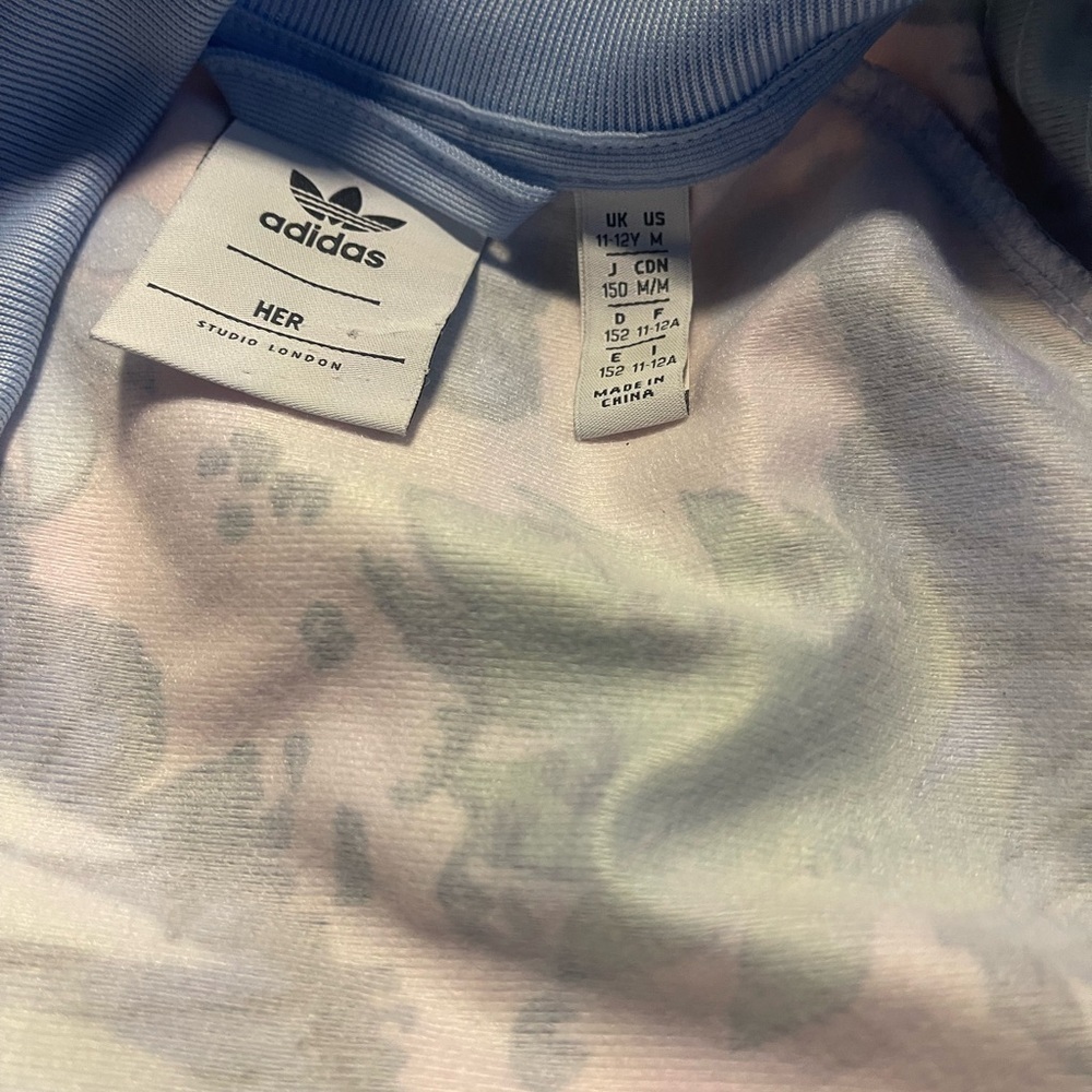 Adidas girls floral track jacket size medium - Picture 6 of 6
